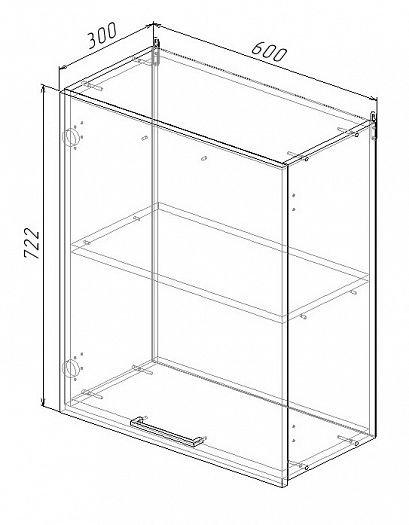 Модуль верхний "Графика" Арт. МВ7 60 (h720) - схема