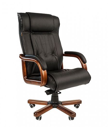 Кресло руководителя "Chairman 653" кожа - Кресло руководителя "Chairman 653" кожа, Цвет: Кожа черная
