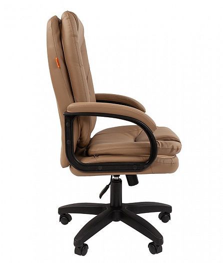 Кресло руководителя "Chairman 668 LT" - Вид сбоку, цвет: Экокожа бежевая (668-795)