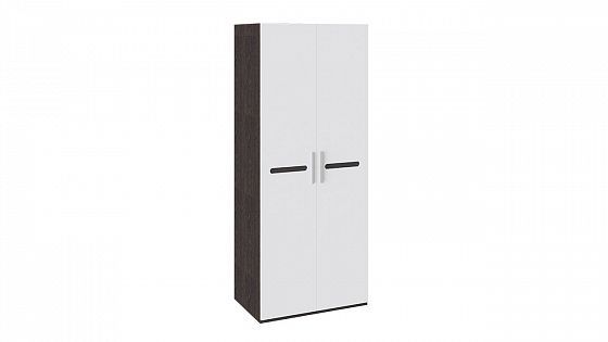 Шкаф для одежды с 2-мя дверями "Фьюжн" ТД-260.07.02 - Цвет: Белый глянец/Венге Линум