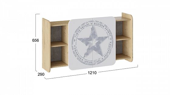 Шкаф навесной "Мегаполис" ТД-315.15.11 - размеры