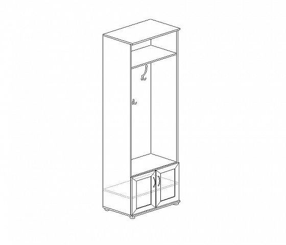 Шкаф комбинированный с вешалкой "Иньва" - Шкаф комбинированный с вешалкой "Иньва", схема