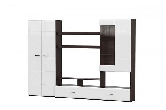 Мебель для гостиной "МГС 7" - Мебель для гостиной "МГС 7": Дуб Венге/Белый глянец