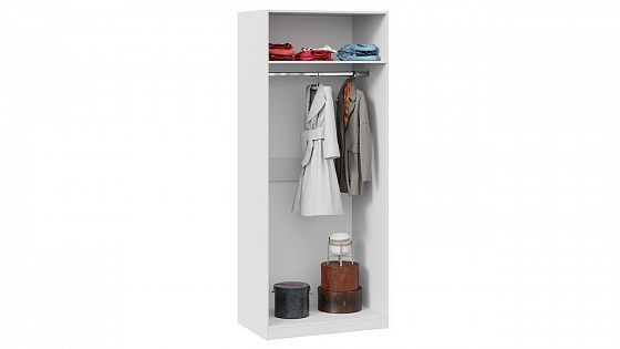 Шкаф для одежды с 1 глухой и 1 зеркальной дверями "Скарлет" (зеркало справа) - наполнение