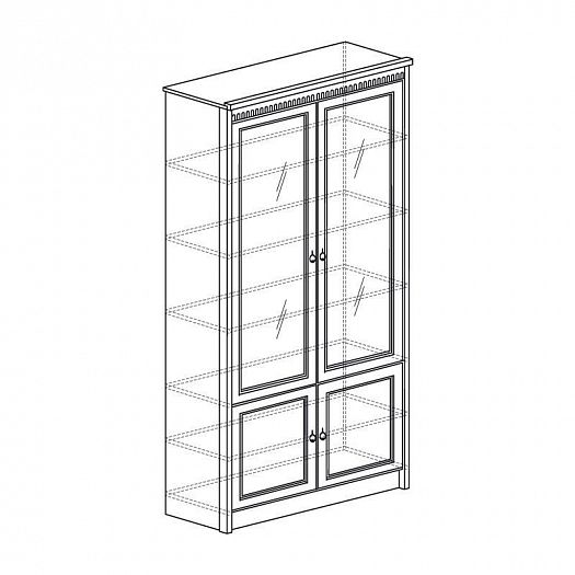 Шкаф для книг "Лючия" №184 - Схема