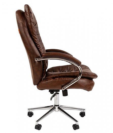 Кресло руководителя "Chairman 795" - Вид сбоку, цвет: Кожа коричневая Bruno