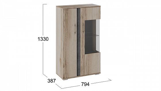 Шкаф комбинированный с двумя дверьми "Брайтон" ТД-329.07.27 - размеры
