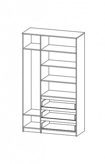 Шкаф распашной "Мори" МШ1200.1 - схема