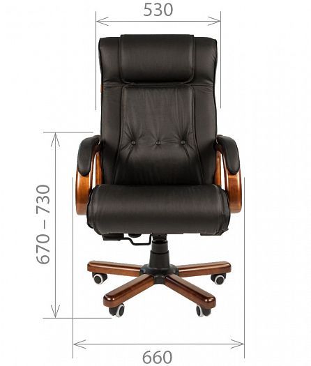 Кресло руководителя "Chairman 653" кожа - Кресло руководителя "Chairman 653" кожа: схема 1