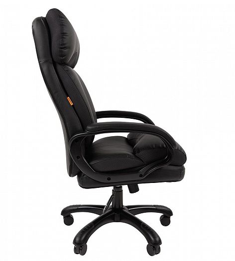 Кресло руководителя "Chairman 505" - Вид сбоку, цвет: Экокожа черная