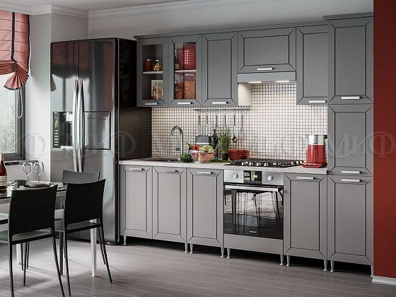 Модульная кухня "Монако" - Цвет: Серый/Графит Софт