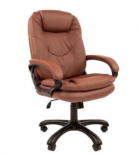 Кресло руководителя "Chairman 668" - Цвет: Экокожа премиум коричневая