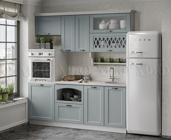 Модульная кухня "Милано" - Цвет: Белый/Шарли Бриз