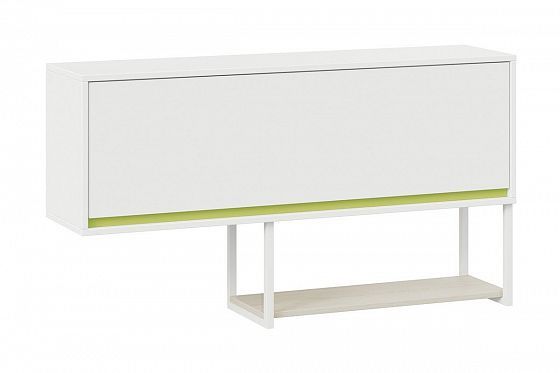 Шкаф навесной "Сканди" ТД-386.15.11 - С зеленой планкой, цвет: Белый/Дуб Гарден