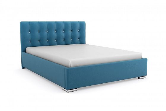 Кровать "Бостон" 900 металлическое основание/стразы - Цвет: Синий 115