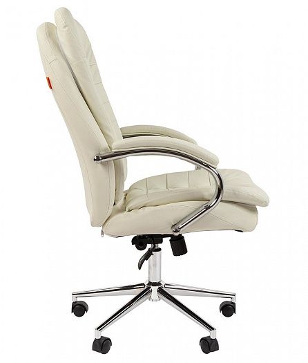 Кресло руководителя "Chairman 795" - Вид сбоку, цвет: Кожа белая
