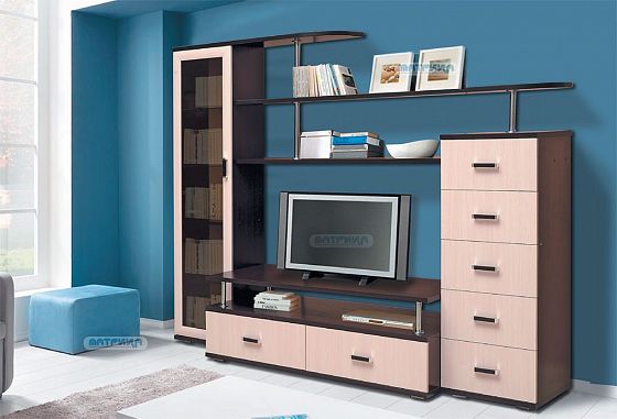 Набор мебели для гостиной "Грация 4.3" - Набор мебели для гостиной "Грация 4.3", Цвет: Венге/Дуб мол