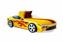 Детская кровать-машина "Бондмобиль желтый"