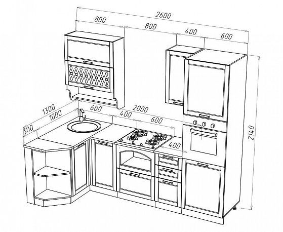 Модульная кухня "Милано" - Схема