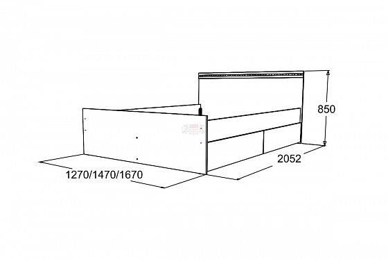 Кровать двойная с подъемным основанием 1400 мм "Ольга-13" - Кровать двойная с подъемным основанием 1