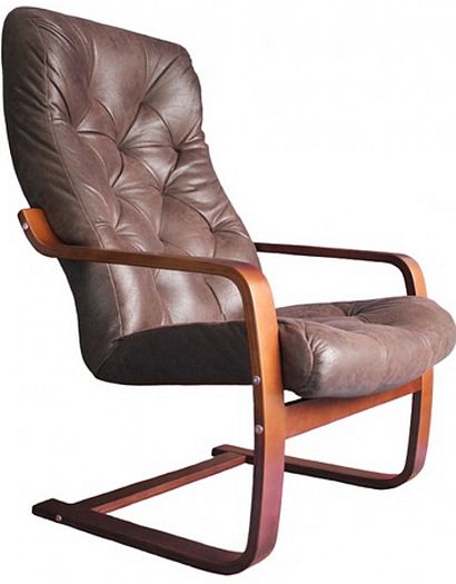 Кресло для отдыха "Магнат" - Кресло для отдыха "Магнат", Цвет: Шоколад (замша), Арт. 102-З-Ш