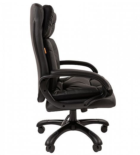 Кресло руководителя "Chairman 442" - Вид сбоку, цвет: Экокожа черная