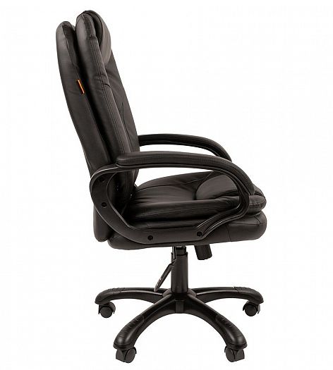 Кресло руководителя "Chairman 668" - Вид сбоку, цвет: Экокожа премиум черная