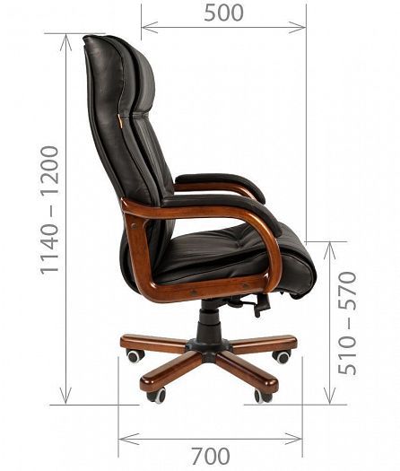 Кресло руководителя "Chairman 653" кожа - Кресло руководителя "Chairman 653" кожа: схема 2